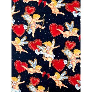 Alexander Henry Cupid's Arrow Black Cotton Fabric Nicole de Leon By the Yard